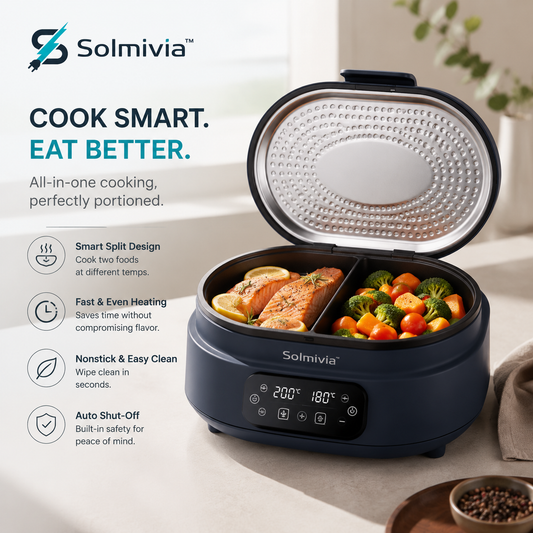 Solmivia™ DualZone SmartCook Electric Grill