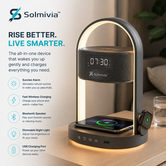 Solmivia™ WakeSync Smart Sunrise Alarm Station